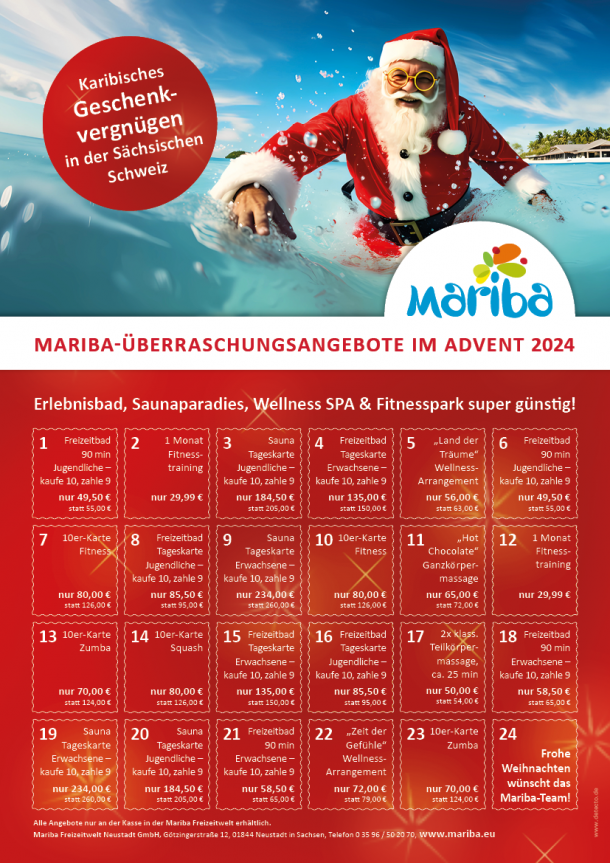 MARIBA-ÜBERRASCHUNGSANGEBOTE IM ADVENT 2024